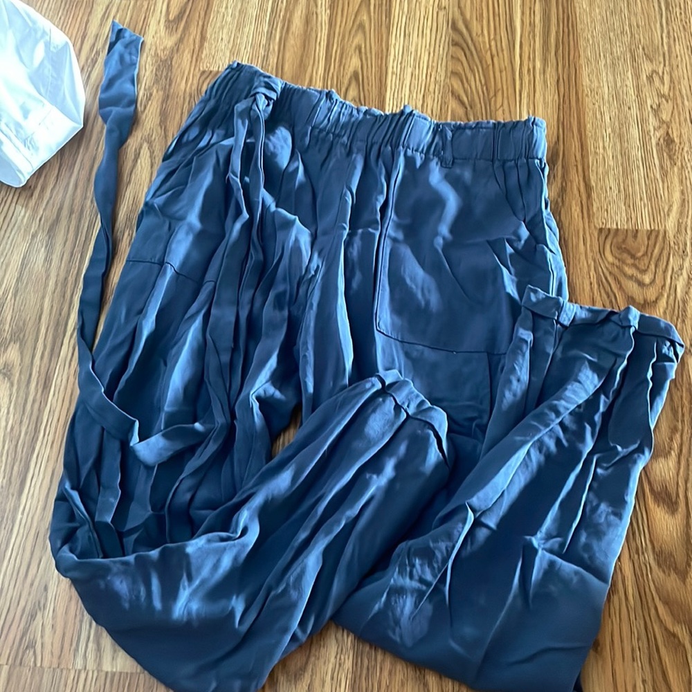 Blue Flowy Pants
